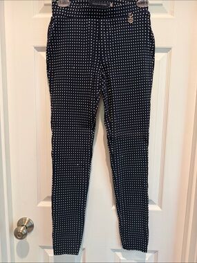 Tommy Hilfiger Navy Dot Stretch Slim Pants